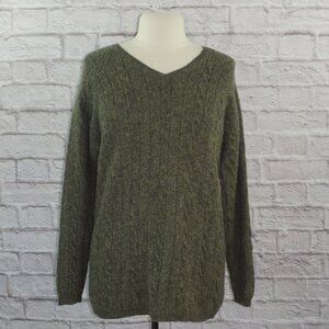 Vintage 90s Oversized Boyfriend Wool Cable Knit Sweater